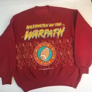 90S Washington Redskins Sweatshirt 1991 Joe Gibbs All Over Print